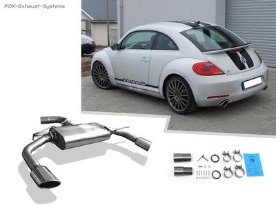  Duplex Sportauspuff VW Beetle Typ 5C 1.2l TSI (EinzelradAH) je 115x85mm oval