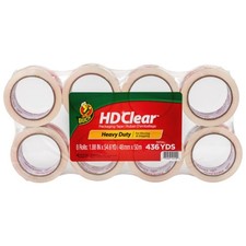 Duck Brand HD Packaging Tape Clear to the Core : 1.88 in. x 54.6 yds. Clear  