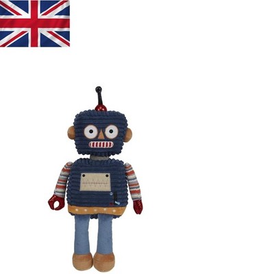 Freundlicher großer dunkelblauer Roboter Stofftier - keine Montage erforderlich, sicher für alle