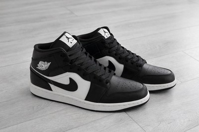 Nike Air Jordan 1 Mid Black Off Noir White Men's 10.5 DQ8426-010