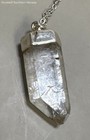 16" Sterling Silver Chain Clear Quartz Point Pendant Necklace — photo 4