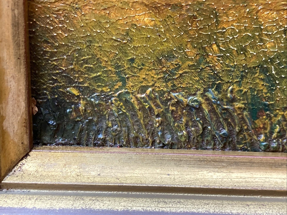 François Eugène ABT Retour des Champs en Alsace Ciel d'Orage hsc 27x35 cm - Photo 4/4