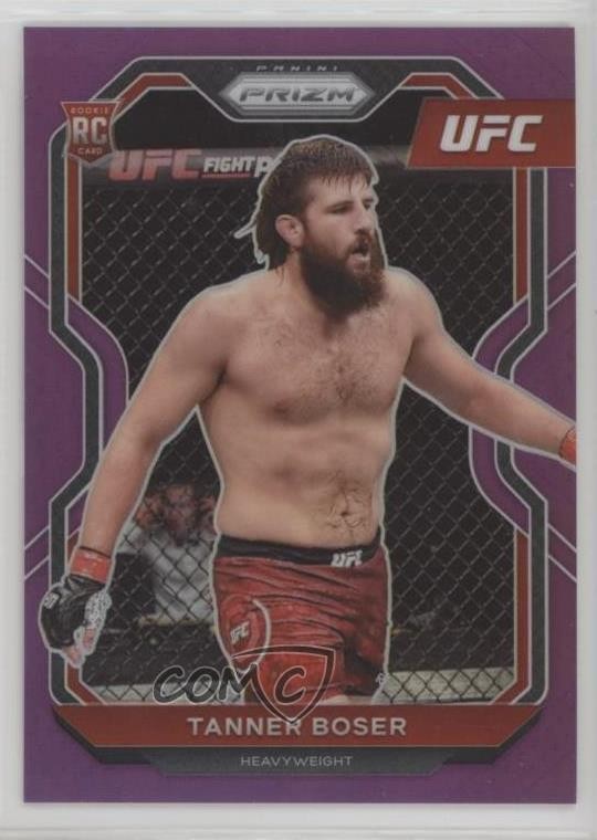 2021 Panini Prizm UFC Purple Prizm 101/149 Tanner Boser #91 Rookie RC 6q5