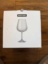 Maison Forine Anna White Wine Glasses Set of 4 – Lead Free Crystal – Bohemia