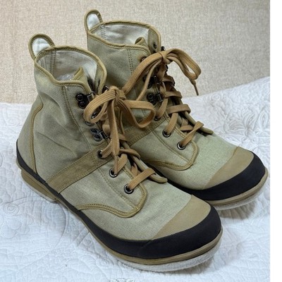 Hodgman Men's Tan 10M Felt Sole Wading Fishing Shoes Steel Shank Lace Up River