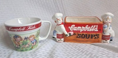 Vtg. Campbell Soup Lot Of 2 Catch All & Bowl/planter