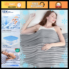 Cooling Throw Blanket for Hot Sleepers, Double-Sided, Lightweight Summer Bed Bla