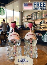 2026 Starbucks Bearista Bear Cup Tumblers Strawberry Topper Baseball Cap