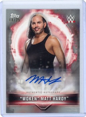 ''WOKEN'' MATT HARDY 2019 TOPPS WWE WRESTLING #A-MH Autograph AUTO CARD 14/25