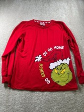 Grinch Women's Sleepwear Shirt Red S/CH 4-6 Long Sleeve Dr. Seuss