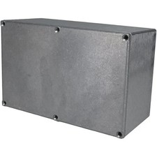 BUD IND. CU-347 Enclosure,Box-Lid,Aluminum,Die Cast,Natural,7.39 X 4.7 X 3.2"