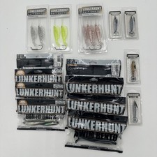 44 Piece Lot Of Lunkerhunt Mixed Saltwater Baits & 4 UV Coated Needle Jigs New