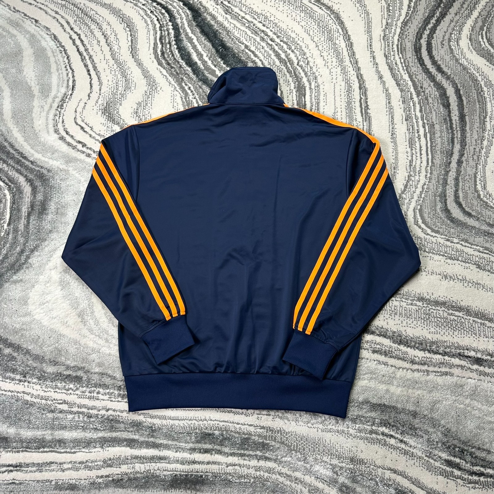 VTG Adidas Firebird Oversized Medium Navy Funnel Neck Tracksuit Top Track Jacket image 8