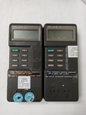 Fluke 52 K/J Dual-Input Digital Thermometer LOT OF 2 AS IS not working