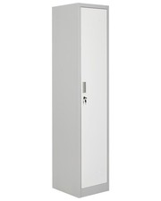 Single Door Storage Locker ATHLETE Metal Grey/ White