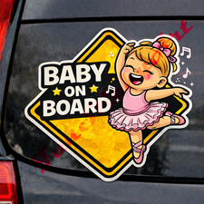 Baby Girl On Board 4 Car Sticker Weatherproof Vinyl High Quality Uv Resistant Baby Girl On Board 4 Car Sticker Weatherproof Vinyl High Quality Uv Resistant