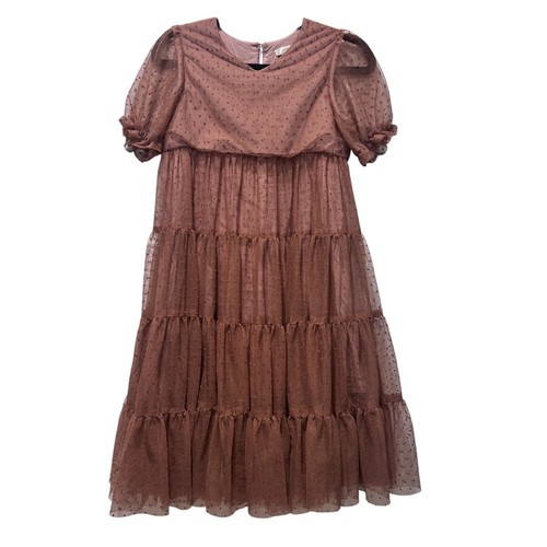 Noralee Tulle Puff Sleeve Dottie Dress Size 6 - Picture 2 of 7