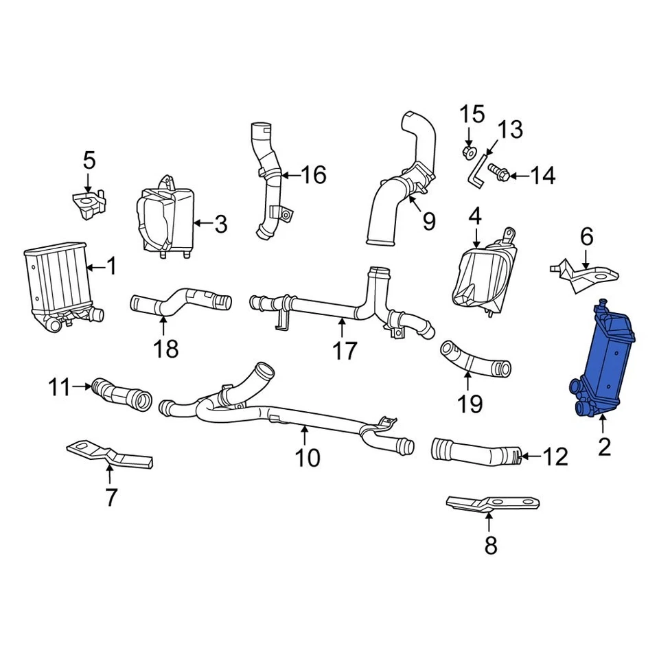 For Fiat 500 2012-2019 Fiat 52014690AB Left Intercooler - Imagem 3 de 3
