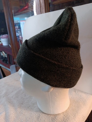 Carhartt Olive Drab/Brown Knit Beanie OSFA. - Picture 3 of 6