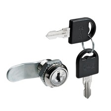 Zylinderhebelschloss mit gekröpftem Riegel, unterschiedlich schließend, Ø 19 mm