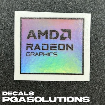 1x AMD Radeon Graphics Desktop / Laptop Custom Sticker Label (Holographic)