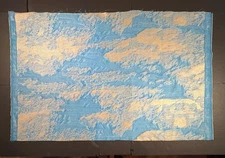 Fortuny NEMBO Cielo & silver- 1 Yard (54x36 inches) #5984