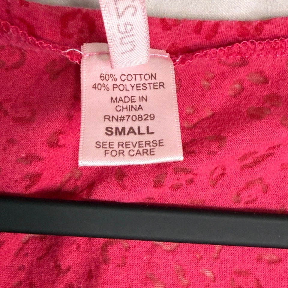 Top de colección y2k rosa leopardo burnout para mujer talla S indie fairy grunge club kid cyber Foto 4 de 4