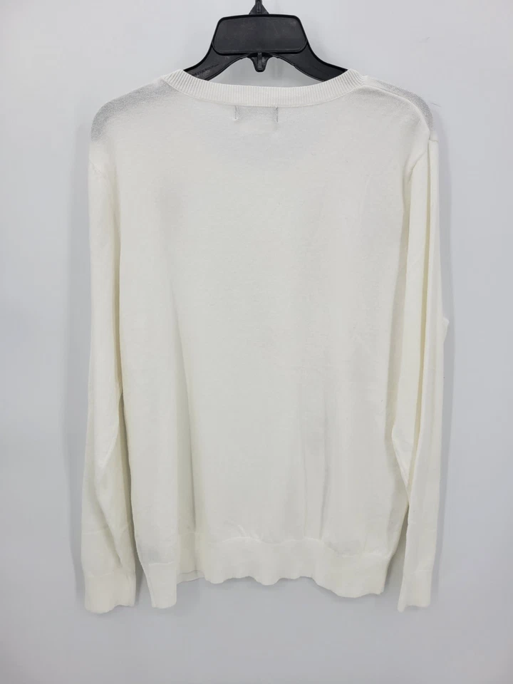 Suéter Victoria Harbour Mujer XL Blanco Lentejuelas Vacaciones Martinis Elegante Foto 3 de 4