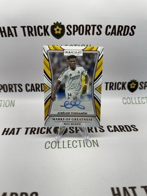 Aurelien Tchouameni 2024-25 Panini Immaculate Marks of Greatness Auto /25 AE