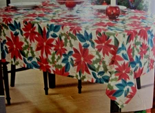 Winter Wonder Lane Rustic Cottage Collection Fabric Tablecloth 52"x70" Decor 587