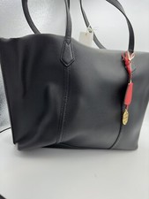 Tory Burch PERRY T MONOGRAM TRIPLE-COMPARTMENT Leather TOTE BAG