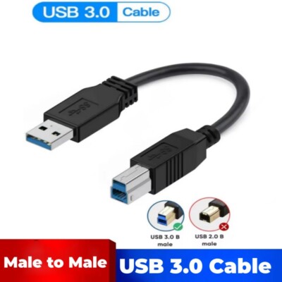 Ultra Portable USB 3.0 Cable A Male to Male 15CM USB 3.2 Gen 1up to 5Gbps Cable