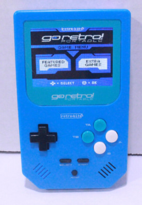 Retro-Bit Go Retro Portable Game Handheld Electronic Blue Tested