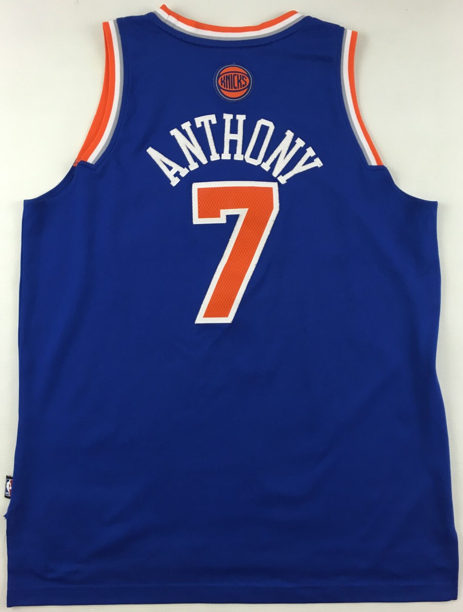 New York Knicks 2014 2015 #7 Anthony sewn stitched jersey blue NBA