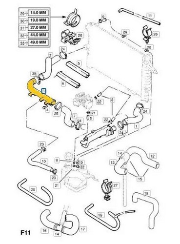 Coolant pipe 1336062 compatible with Daewoo, Opel. Stainless Steel - Picture 3 of 3