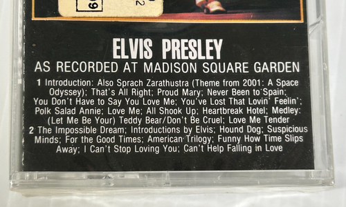 Elvis Presley - As Recorded At Madison Square Garden CASSETTE Sealed - Picture 5 of 5