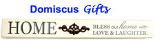 24" New LARGE Bless Our HOME Love  Laughter Wooden TABLETOP Home Decor Sign