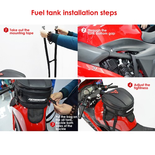 Motorcycle Bag Waterproof Outdoor Motorbike Tail Bag Rear Mounted Storage Pouch - Bild 7 von 53