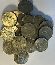 Lot of 100 x Mixed Date Ikes Eisenhower $1 Clad Coins IKE
