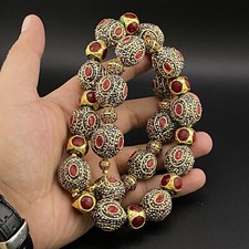 Handmade Indian Beautiful Fashion Designed Brass Beaded Stunning Necklace