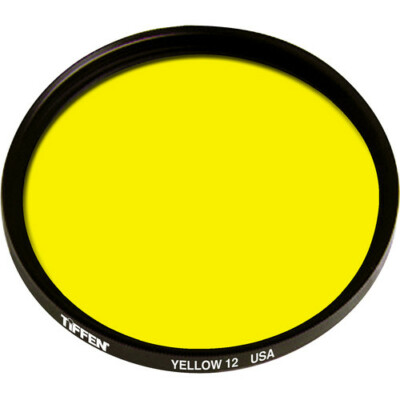 Tiffen 67mm #12 Glass Filter - Yellow #67Y12 - Builds Contrast in B&W Images