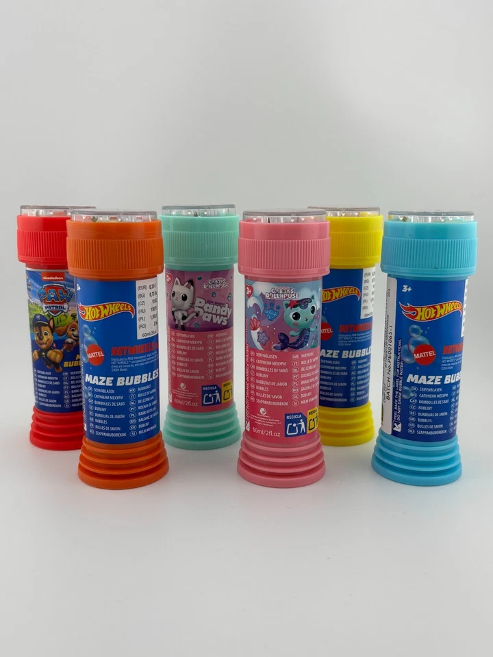 Kinder Seifenblasen zum Auswählen-Aussuchen- Paw Patrol - Hot Wheels -Pandy Paws