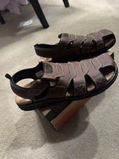 New Dockers 90-21379 Men  s 13M Memory Foam Shoes Sandals Brown Fisherman Sandals