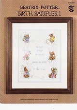New Green Apple Cross Stitch Chart Beatrix Potter Birth Sampler I