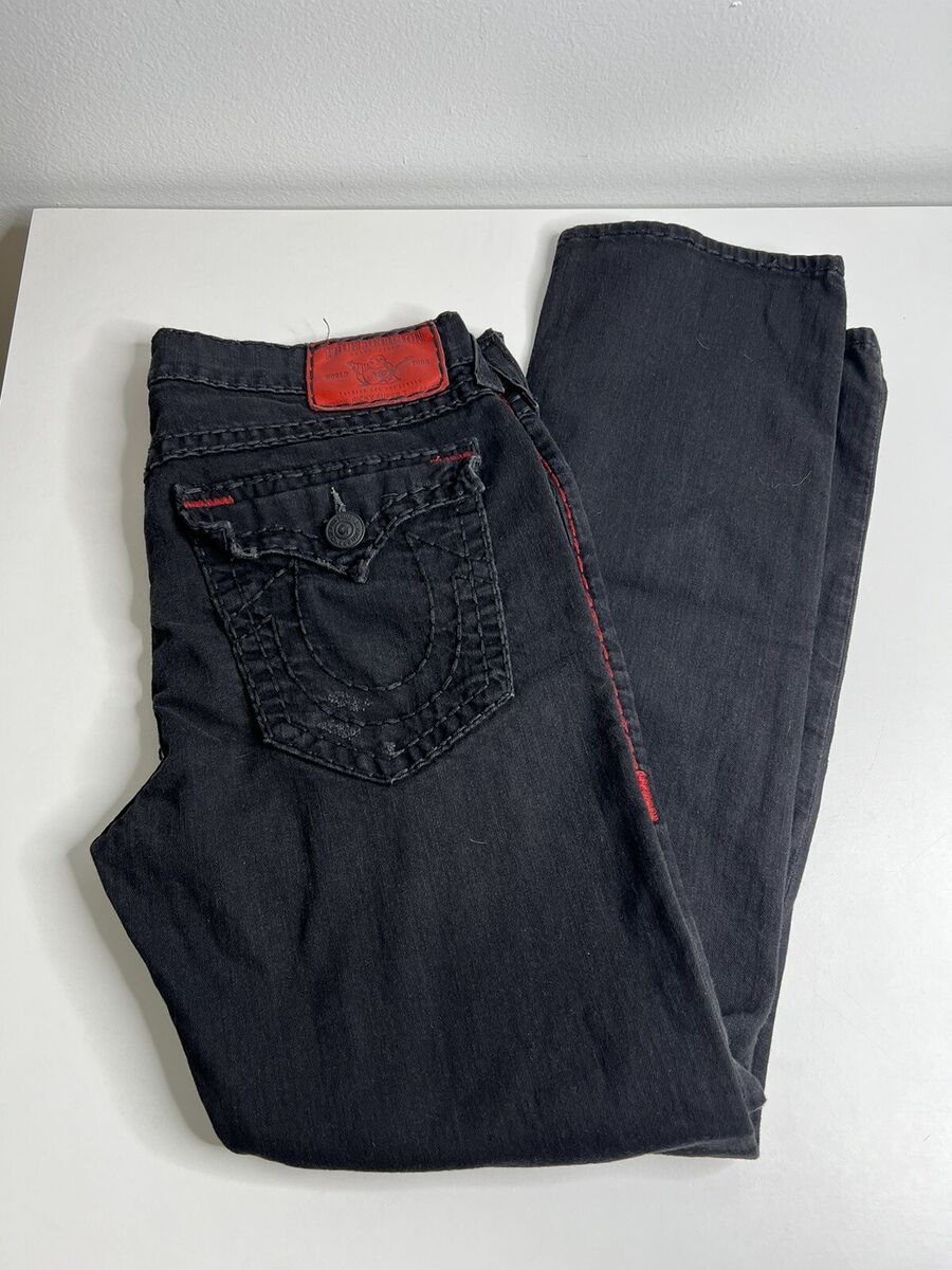 RARE True Religion Men's 38x34 Ricky Super T Black Denim RARE True Religion Men's 38x34 Ricky Super T Black Denim
