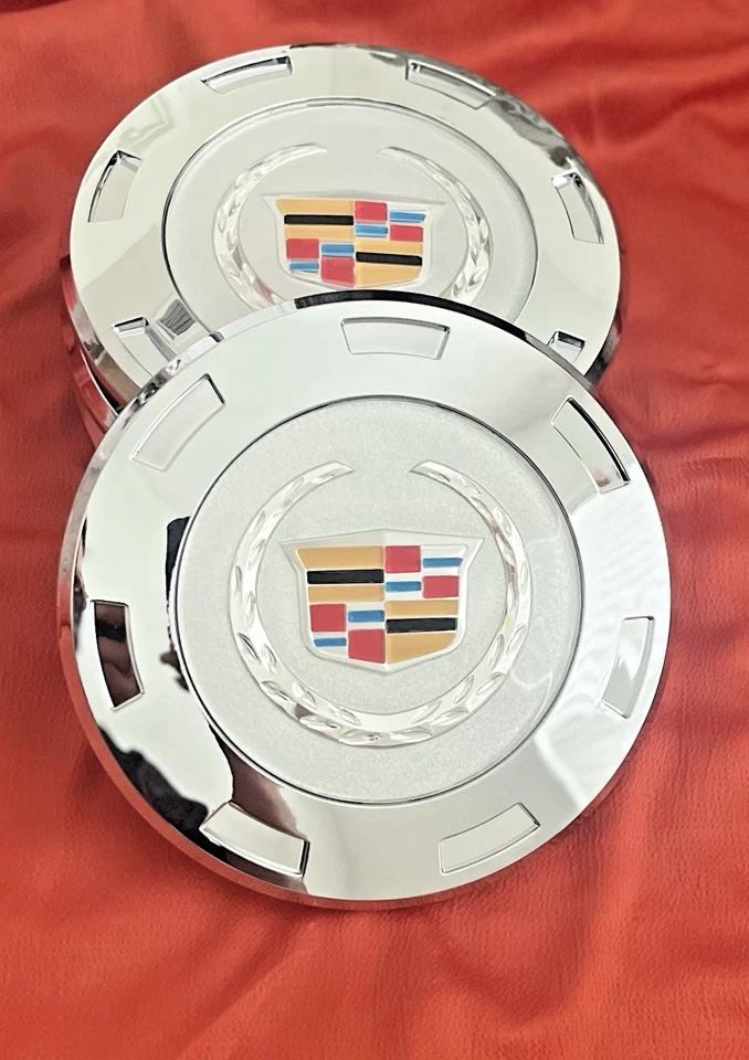 4 хромированных цветных гребня Cadillac Escalade 2007-14 для центральных колпаков ступицы колеса 22 дюйма - Изображение 4 из 4