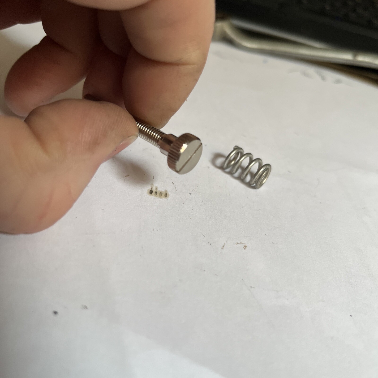 AMAL 375 376 389 689 MONOBLOC CARB THROTTLE stop SCREW 376/068 &SPRING