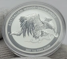 2021 Australian Wedge-Tailed Eagle 1 oz .9999 Fine Silver Coin Perth Mint