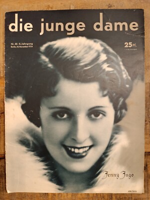 DIE JUNGE DAME Nr. 46 - 1934 Titelbild: Jenny Jugo