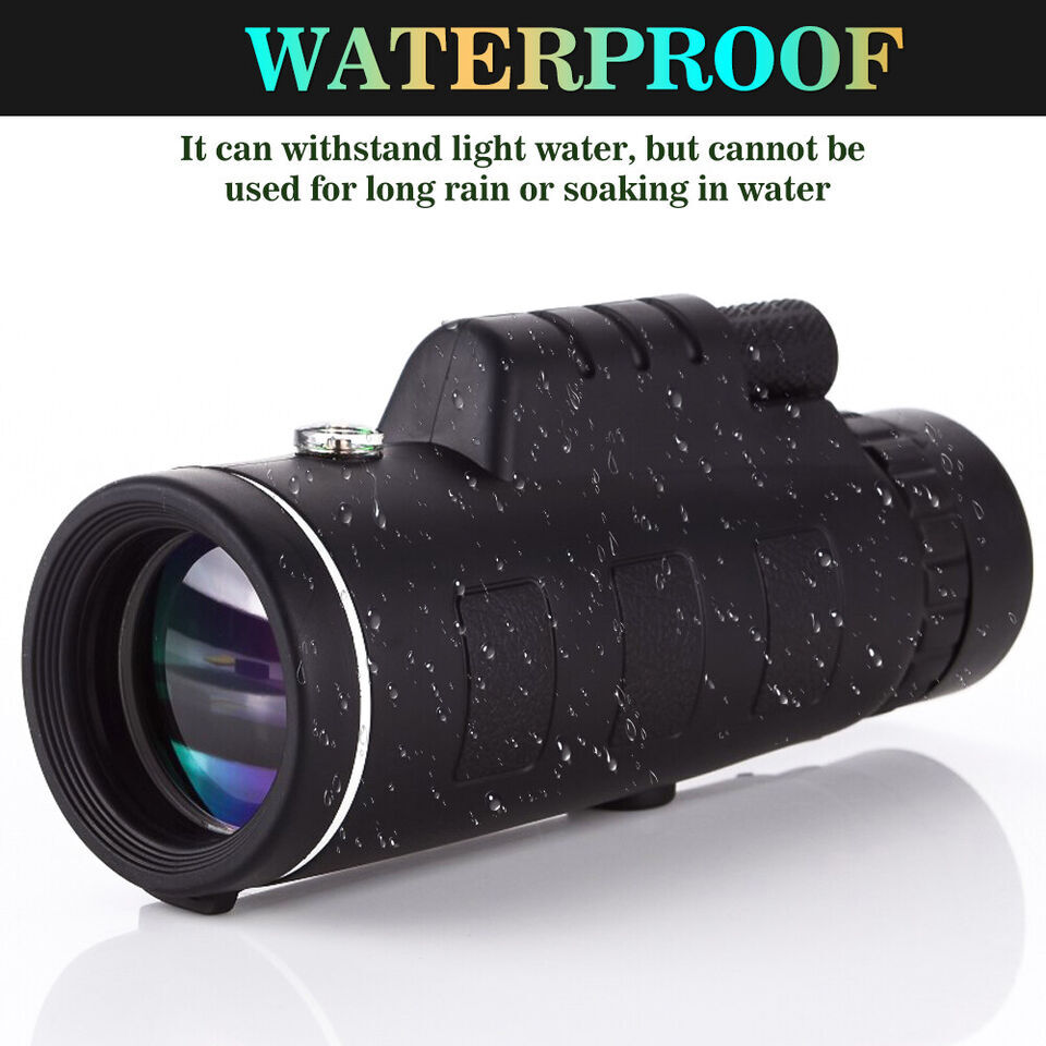 80x100 Zoom HD Monocular Starscope Monocular Telescope BAK4 Day/Night
